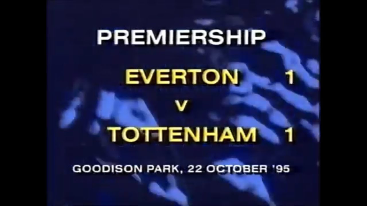 Everton 1-1 Tottenham Hotspur 1995/96