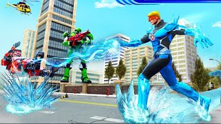Flying Police Robot Snow Storm Hero: Crime City  *** android gameplay screenshot 5