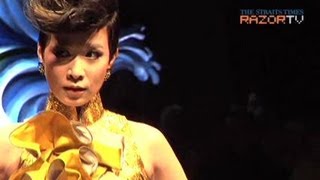 Charmaine catwalked with gastric pain (Charmaine Sheh @ Asian Couture Evening Pt 1)