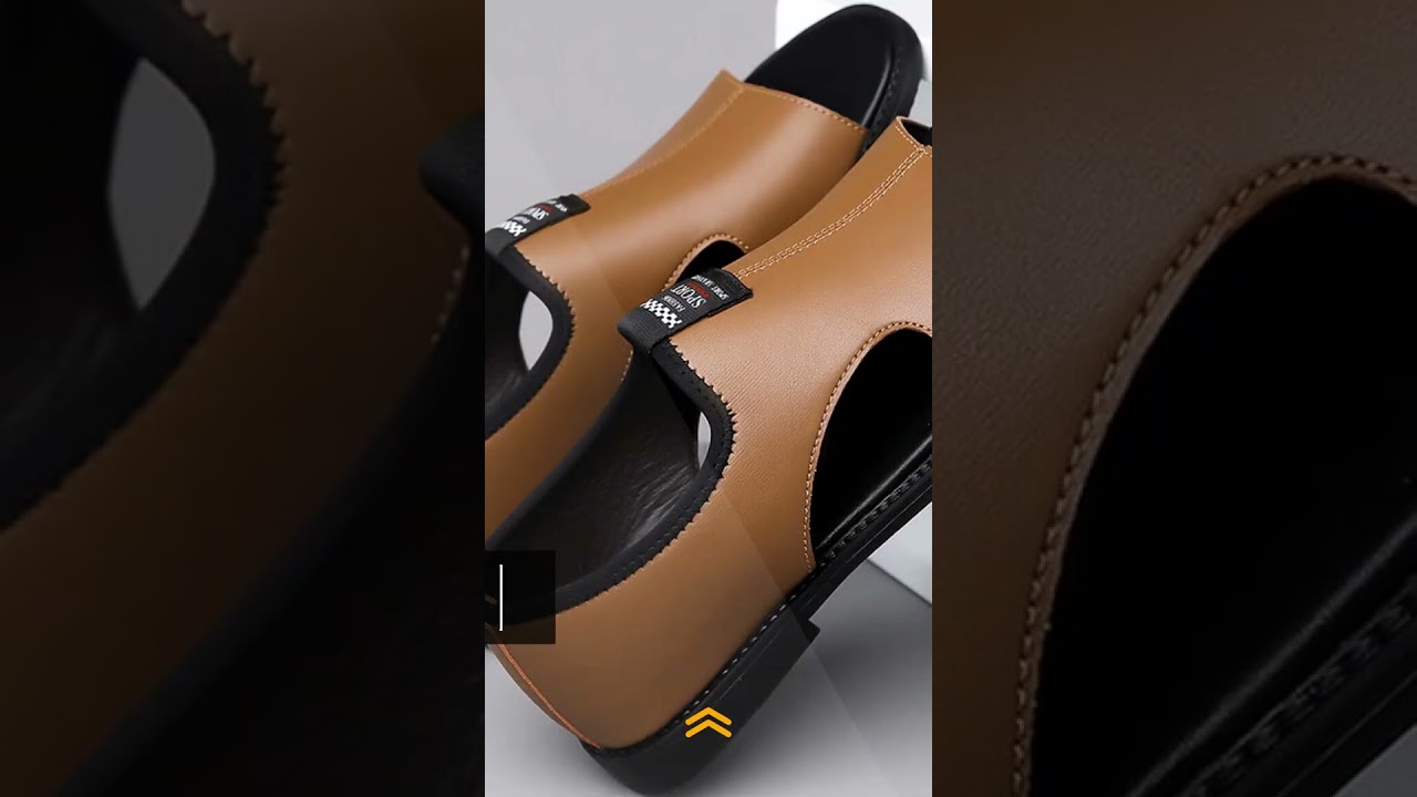 Breathable Rome Leather Men's Sandals | Casual Soft Bottom Hole Shoes 