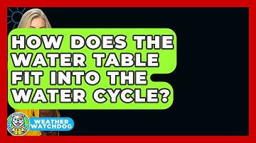 How Does The Water Table Fit Into The Water Cycle? - Weather Watchdog