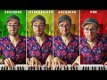 The 4 levels of playing chord patterns on the piano