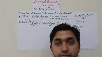 Binomial Probability Distribution for tossing coin by Sir Tanveer