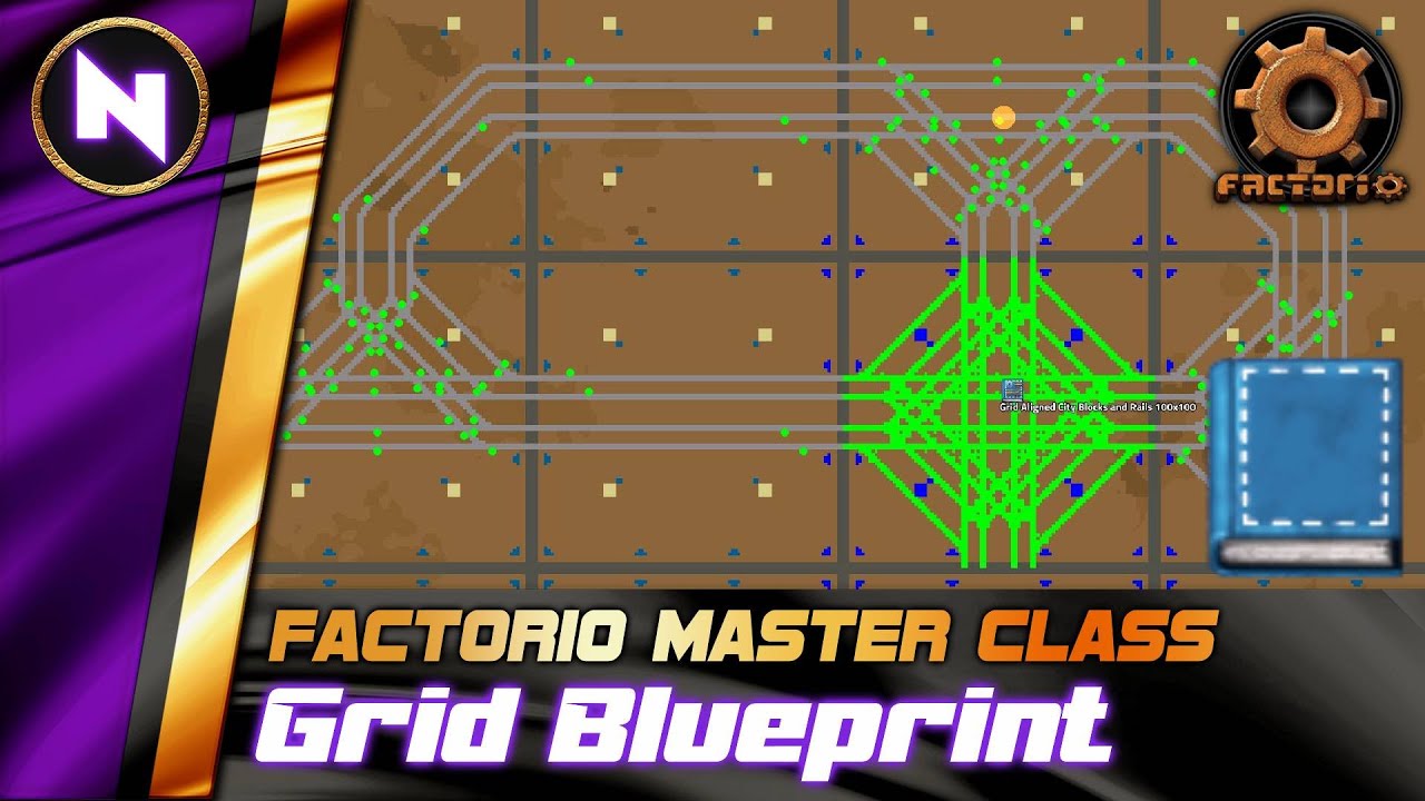 Blueprinting from MAP and GRID ALIGNMENT; Rails & City Blocks | Factorio 0.18 Tutorial/Guide/How-to