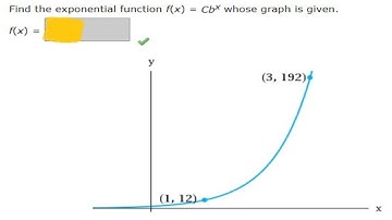 Find the exponential function f(x) = Cb^(x) whose graph is given.