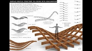 Grasshopper 006 waffle structure beams concept & fabrication