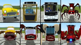 OLD AND NEW UPDATE CAR EATER, BUS EATER, BUS EATER BUILDER, CHOO CHOO CHARLES IN GARRY'S MOD!!