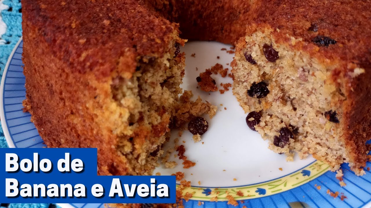 Como Fazer Bolo de Banana com Aveia e Canela