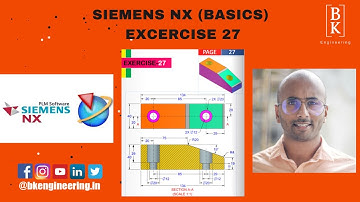 Siemens NX Basic Exercise 27 | Part Modelling | Mechanical Engineering | BK Engineering