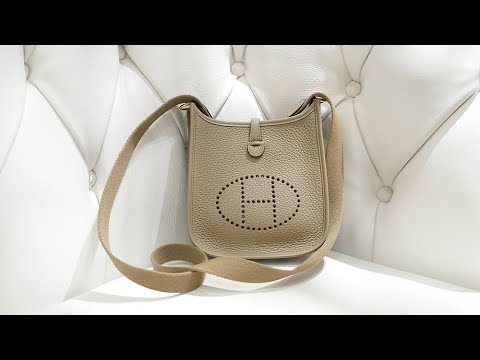 エルメス　ミニエヴリン　ベージュマルファ エルメス エヴリンミニ Evelyne16 TPM ベージュマルファ/G金具 (HERMES