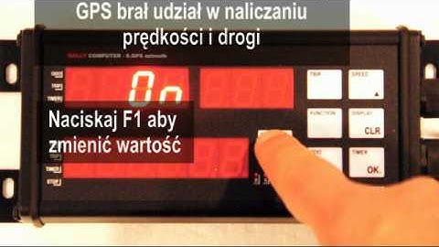 Rally computer 6.GPS - konfiguracja parametrów