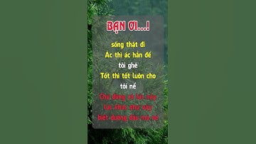 BẠN ƠI...! #baihoccuocsong #youtubeshorts #healing #relaxing #cuocsong #shortsfeed #kynangsong