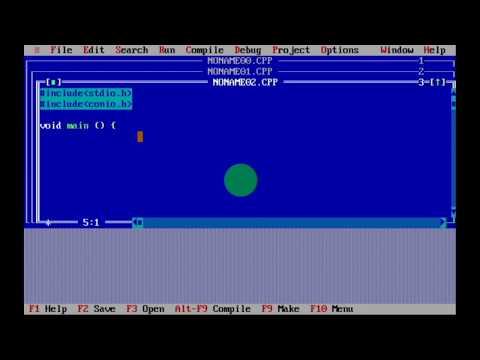 Hello world Program in c from Turbo++.