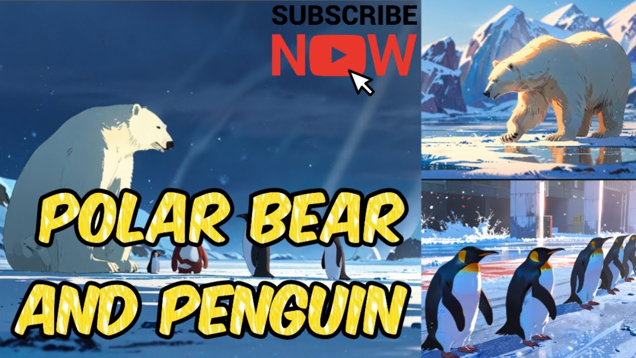 Pegnguin and Polar bear Rhymes For Kids l animal Song l nursery rhymes ...