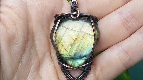Wire Wrap Cabochon Pendant Tutorial Demo DIY