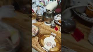 I bought a new baking set. oven safe glass. I cook a lot. these are retro #mpns🌝🥧⬆️⭐#bake 🥘#dinner