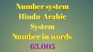 Number system | Hindu-Arabic System | Write numbers in words | Maths | Rs Agarwal | Exercise 1A