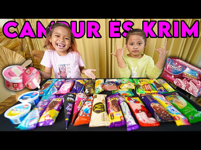 GILAK‼️ KITA CAMPUR SEMUA ESKRIM JADI SATU‼️ AUTO MUKBANG‼️😱 class=