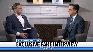 George Santos Sits Down With Stephen Colbert