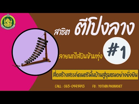 สาธิตโปงลาง ลายนกไส่บินข้ามทุ่ง # 1 พร้อมแบบฝึกด้วยตัวเอง