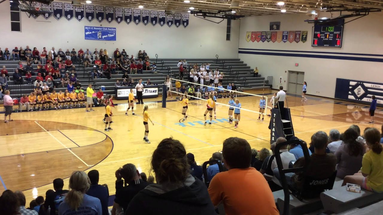 Lewis Central vs Kuemper Catholic HS Volleyball 2015 Game 1 YouTube