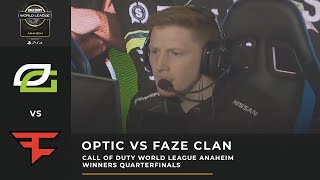 CWL Anaheim 2019 | Can The King Clutch? | OpTic Gaming vs FaZe Clan | Winners Quarterfinals