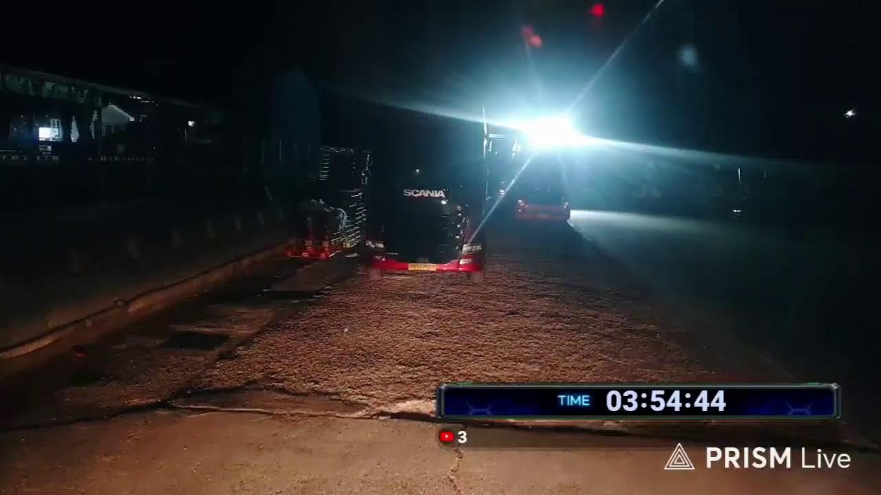 유로트럭 트레일러 드라이브 방송 택배 운송 여수 가즈아 Container Trailer 40FT Drive Livestreaming