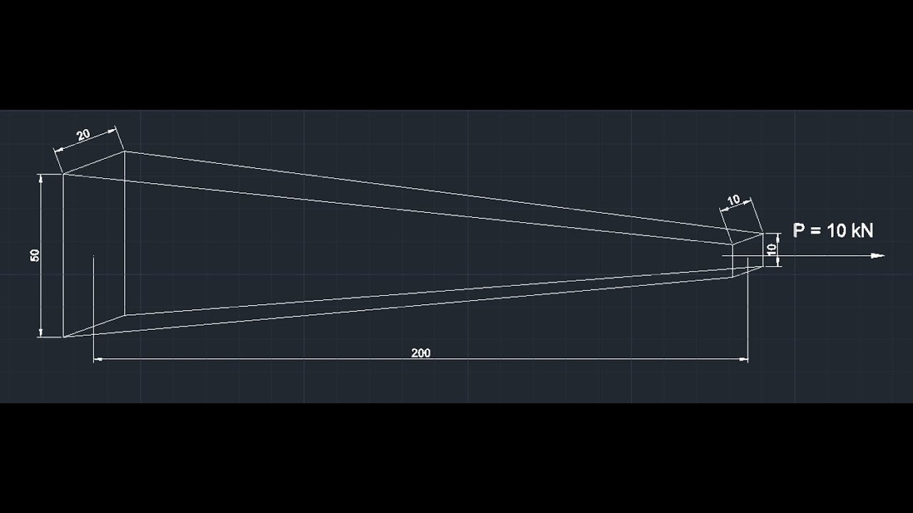 Tapper Bar Problem - Ansys APDL - YouTube