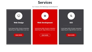 Responsive Services Section Using Only Html & Css