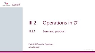 PDE - Chapter III - Section 2.1