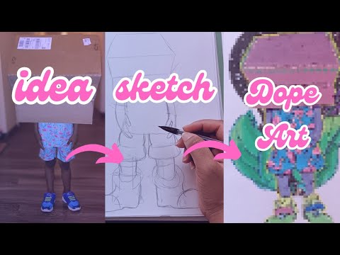 How To Turn  A Simple Idea Into A Detail Unique Character🎨 👽 | From Sketch to Space