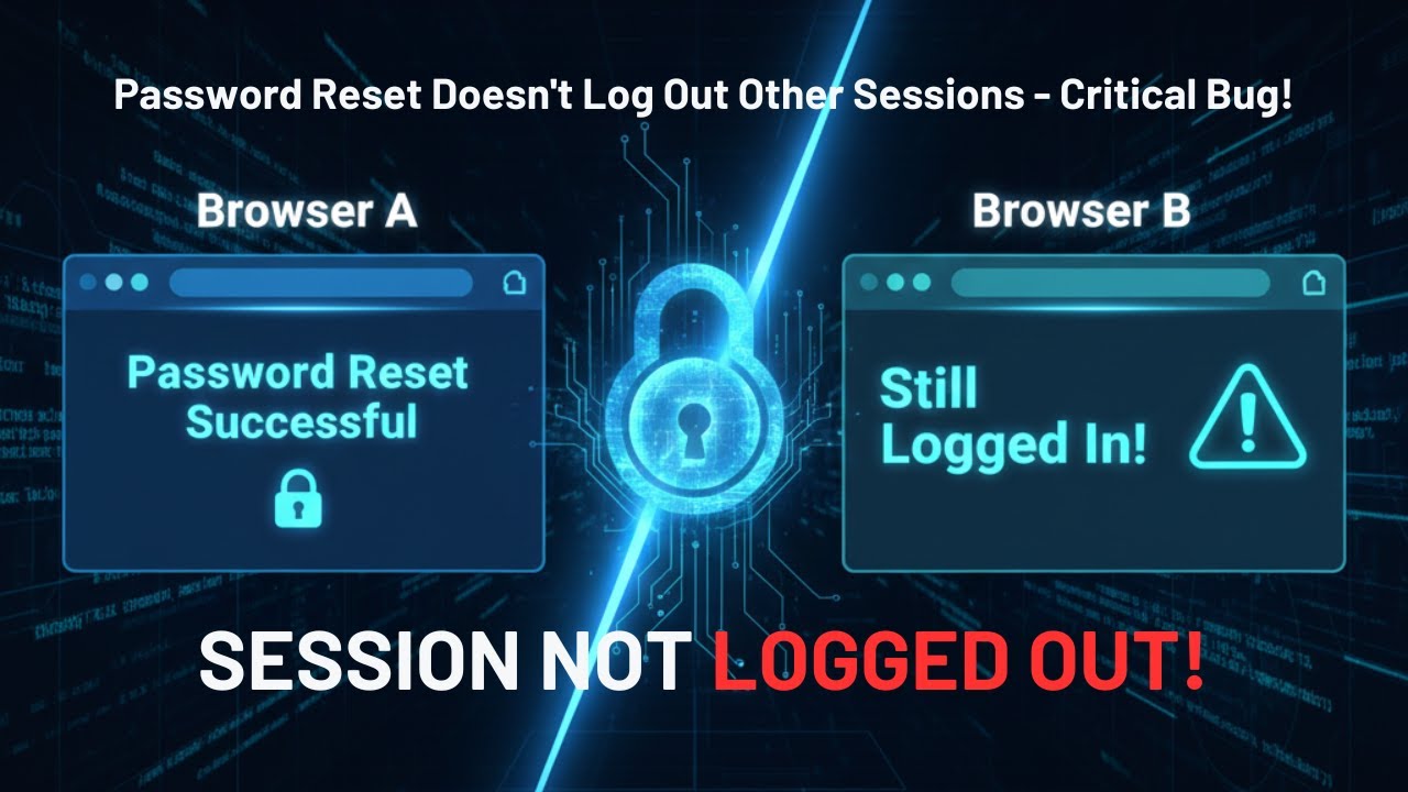 Password Reset Bug Explained! Sessions Not Logging Out | Critical ...