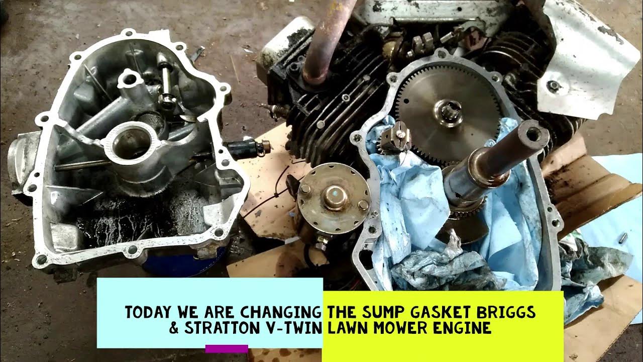 Briggs & Stratton v-twin sump gasket replacement - YouTube