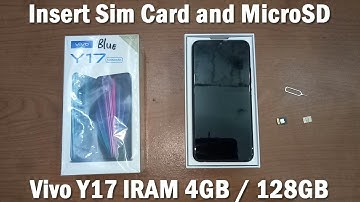 Vivo Y17 Blue RAM 4GB INTERNAL 128GB How To Insert Sim Card and MicroSD