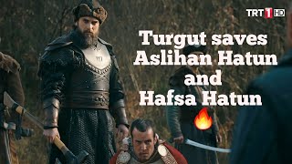 Turgut saves Aslihan and Hafsa Hatun from Titan | Turgut attitude status #Shorts