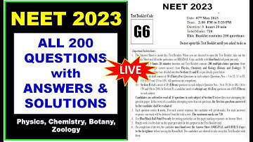 NEET 2023 Question Paper with Solutions Analysis | NEET Answer Key (PDF Download)