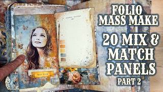 Folio Mass Make Workshop, 20 Mix and Match Panels to Design Your own Folio Part 2, Junk Journal