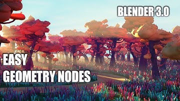 Easy Geometry Nodes - Low-poly Stylized Trees BLENDER 3.0