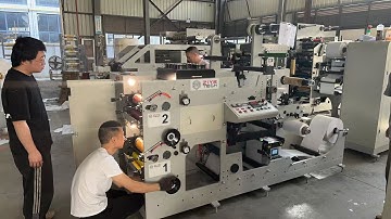 FPL320-2 320mm 2 Color Flexo Printing & Die Cutting & Slitting Machine Test