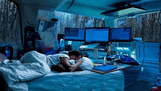 Deep Sleep Ambience: Cozy Car In Rainy Night with Natural Sounds of Rain & Thunder for Quick Sleep