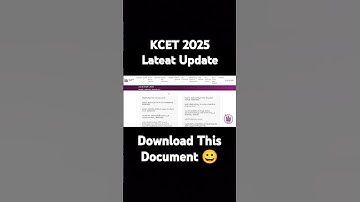 KCET 2025 Latest Update 😊| Take Printout This Document 👍 #KCETfinalapplicationform #kcet2025updates