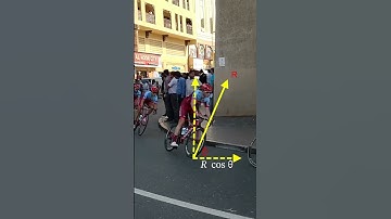 Why every cyclist needs to bend inward while going on a circular track ? #physics #centripetalforce