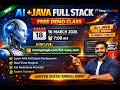 AI Java Full Stack 🚀 | Free Demo-2 Class (March 18, 2026) | Live Training + Projects