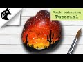 Rock Painting Tutorial For Beginners Landscape Desert Cactus