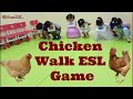 219 - Chicken Walk ESL Game| Fun Flashcards Game | Mux's ESL Games |