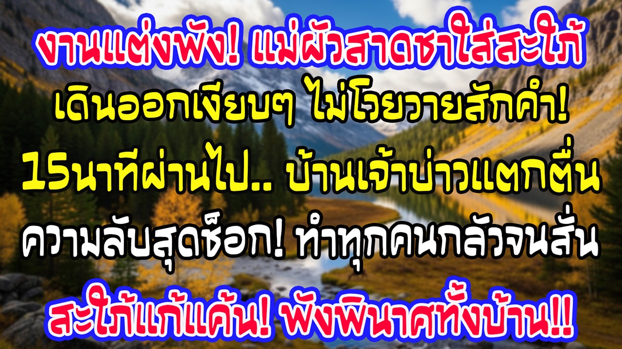แม่ผัวสาดชาร้อนใส่ในงานแต่ง! ฉันไม่โวยวายแค่เดินออกไป 15 นาทีต่อมา ครอบครัวเจ้าบ่าวแทบคลั่ง!