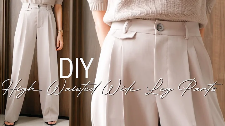 🌹DIY Wide Leg Pants | How To Make High Waisted Wide Leg Pants [Trousers series]