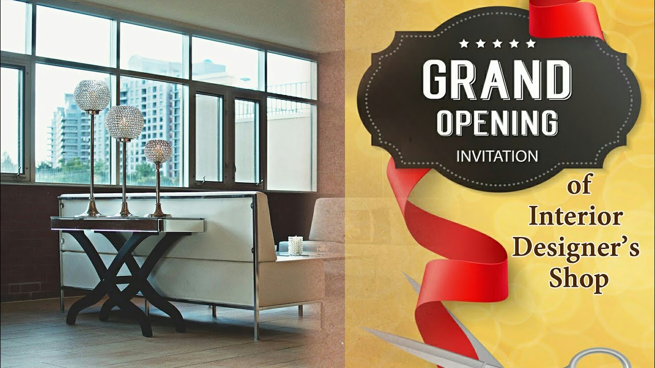 Shop Opening Invitation Video For Interior Designer's Shop YouTube