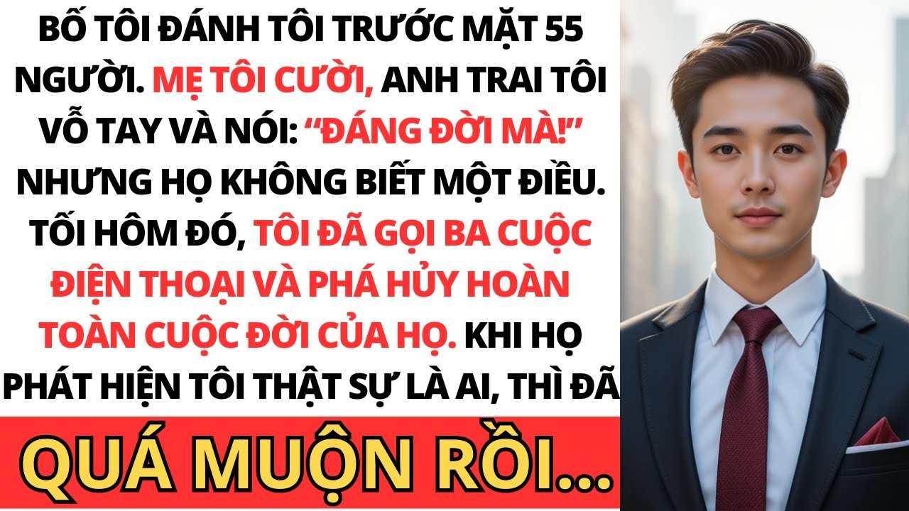 Bố tôi đã đánh tôi — mẹ tôi và anh trai tôi thì cười nhạo… Tối đó tôi gọi 3 cuộc và CHẤM DỨT mọi thứ
