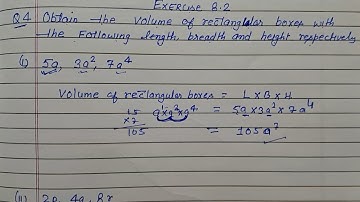 Class 8 - Exercise 8.2 - Q 4 | Obtained the volume of rectangular boxes with the following length